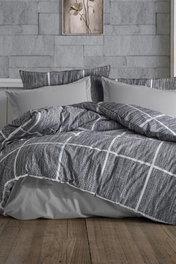 L'essentiel linge de maison Rian - Gris (Doble)